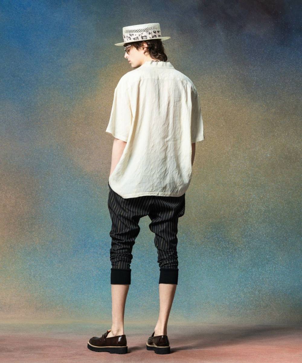 予約商品】glamb(グラム)GB0225/SH14 : Crack Open Collar Shirt