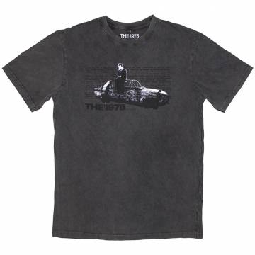 【予約商品】THE 1975 Unisex Stone Wash バンドTシャツ: Car Photo - CHARCOAL GREY