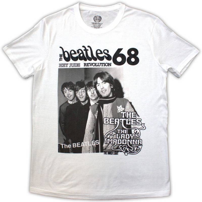 【予約商品】THE BEATLES バンドTシャツ ユニセックス: 1968 (White)