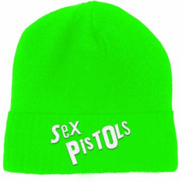 【予約商品】THE SEX PISTOLS Unisex Beanie Hat: Logo - FLUORESCENT GREEN