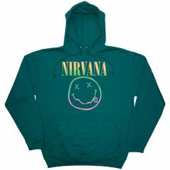【予約商品】NIRVANA Unisex Pullover Hoodie: Sorbet Ray Happy Face (Turquoise Blue)