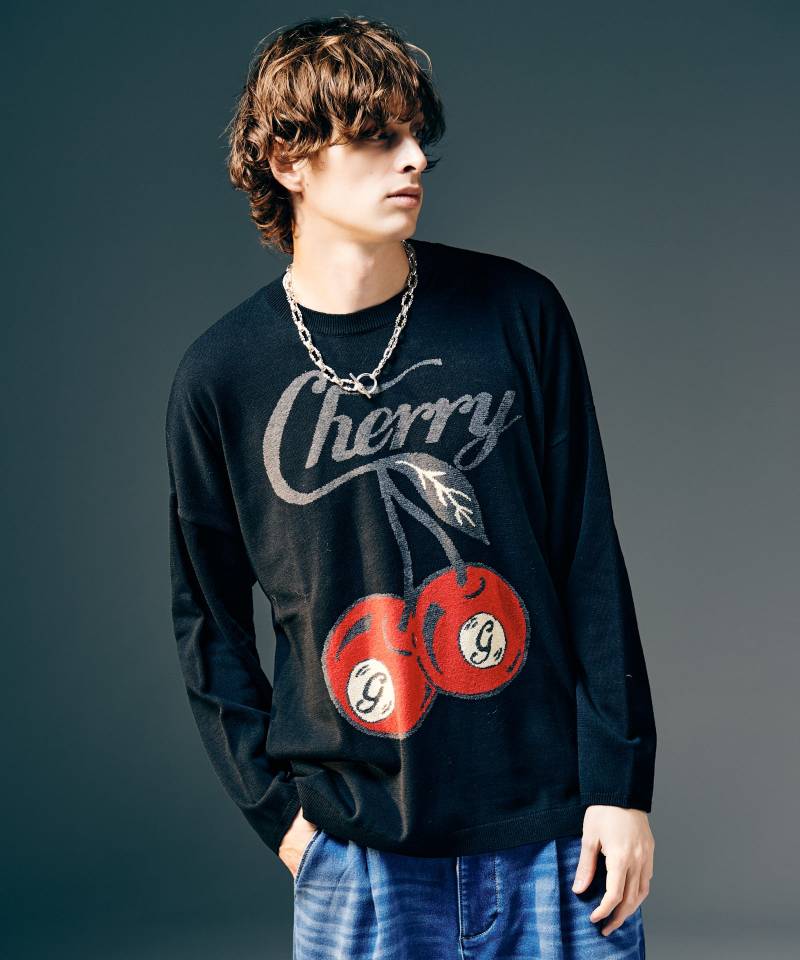 【予約商品】glamb(グラム)Cherry Ball Knit / チェリーボールニット - Black