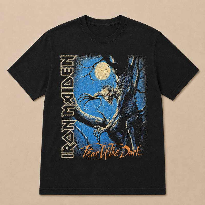 【予約商品】IRON MAIDEN バンドTシャツ ユニセックス: Fear of the Dark Tree Sprite (Black)