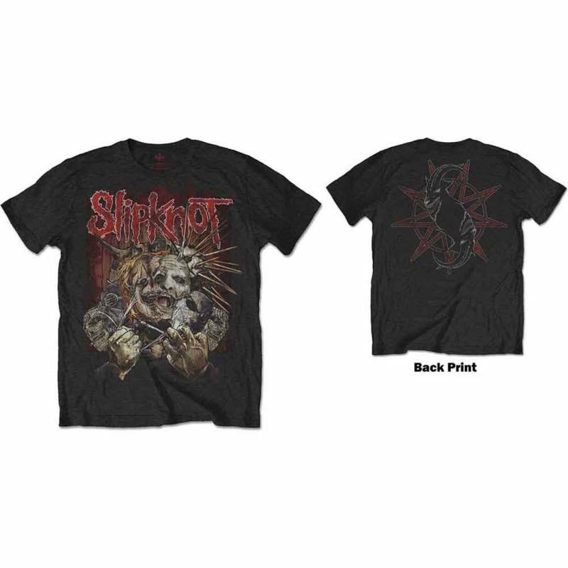 【予約商品】SLIPKNOT バンドTシャツ ユニセックス: Torn Apart (Black) (Back Print)