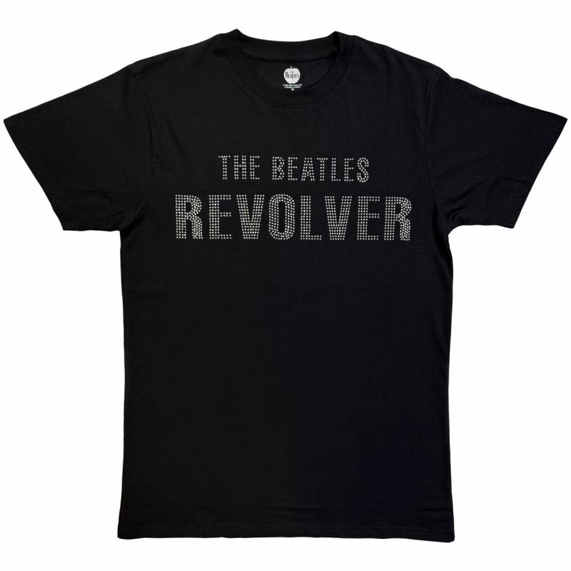 【予約商品】THE BEATLES バンドTシャツ ユニセックス: Revolver Crystals (Black) (Embellished)