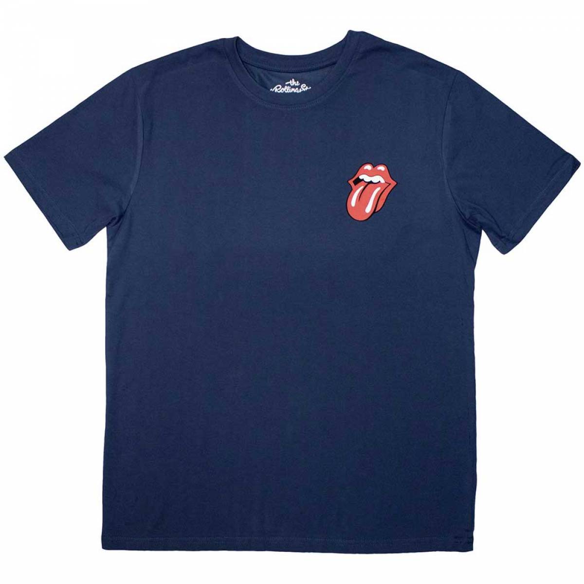 【予約商品】THE ROLLING STONES バンドTシャツ ユニセックス: Mini Classic Tongue (Denim Blue) - DENIM BLUE