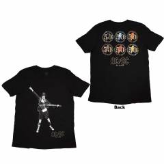 【予約商品】AC/DC バンドTシャツ ユニセックス: Emblems (Black) (Back Print) - BLACK