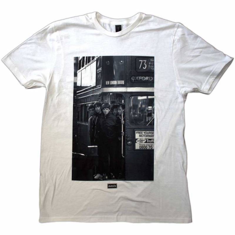 【予約商品】OASIS バンドTシャツ ユニセックス: London Bus Photo (White)