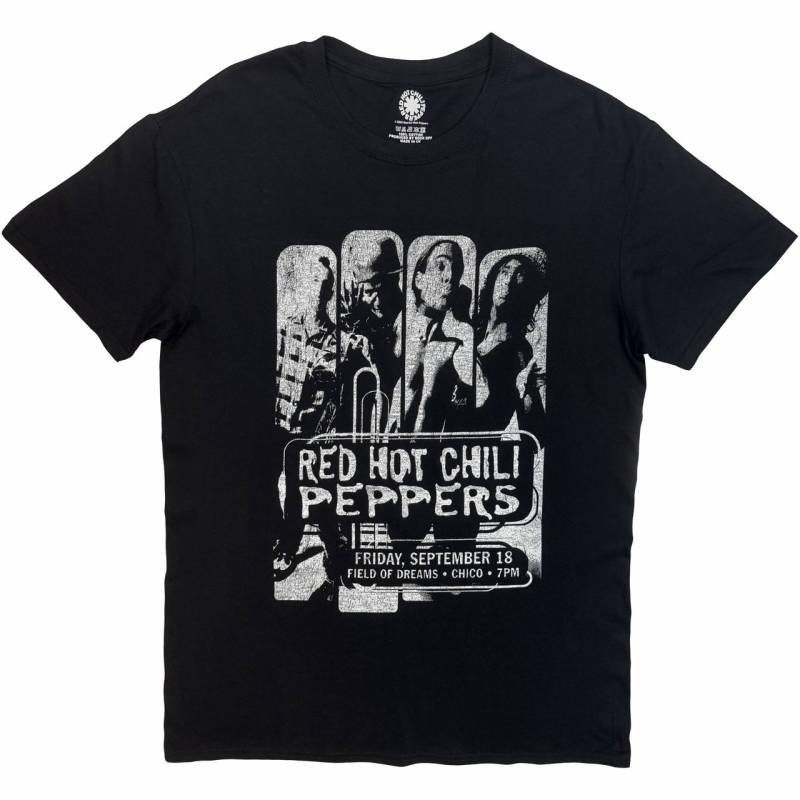 【予約商品】RED HOT CHILI PEPPERS バンドTシャツ ユニセックス: Field Of Dreams Flyer (Black)