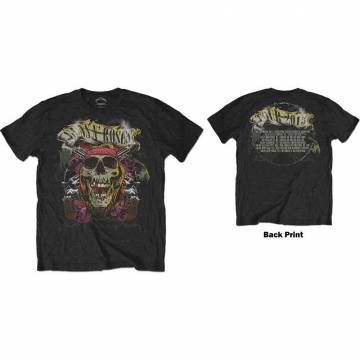【予約商品】GUNS N' ROSES バンドTシャツ ユニセックス: Trashy Skull (Black) (Back Print) - BLACK