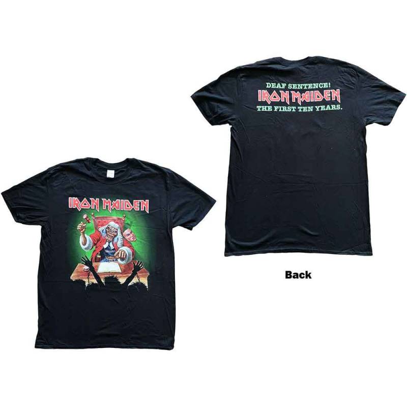 【予約商品】IRON MAIDEN バンドTシャツ ユニセックス: Deaf Sentence (Black) (Back Print)