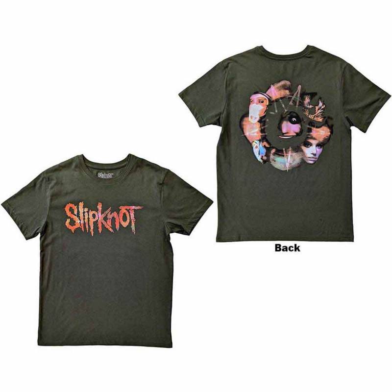 【予約商品】SLIPKNOT バンドTシャツ ユニセックス: Adderall (Green) (Back Print)
