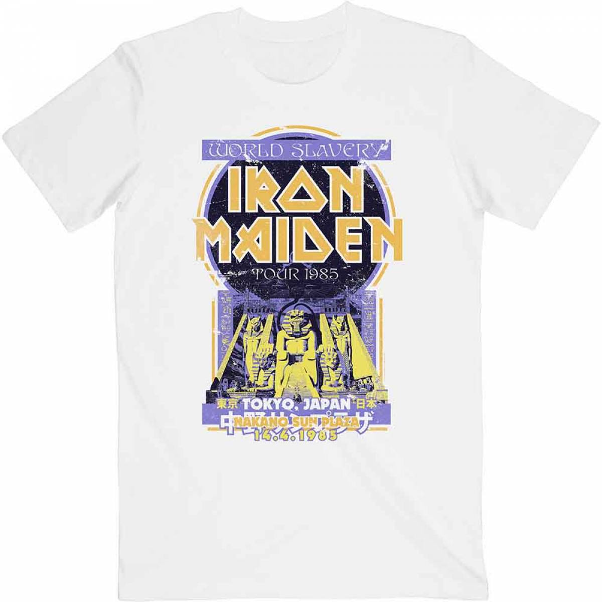 IRON MAIDEN ユニセックスTシャツ: Powerslave Japan Flyer