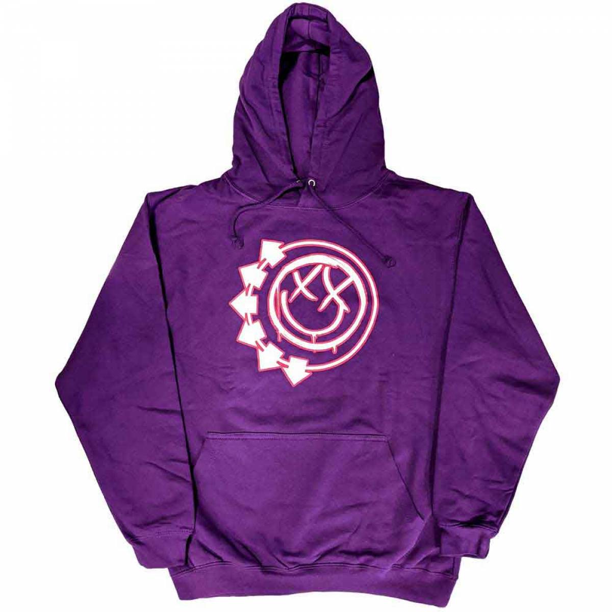 【予約商品】BLINK-182 Unisex Pullover Hoodie: Six Arrow Smile - Purple