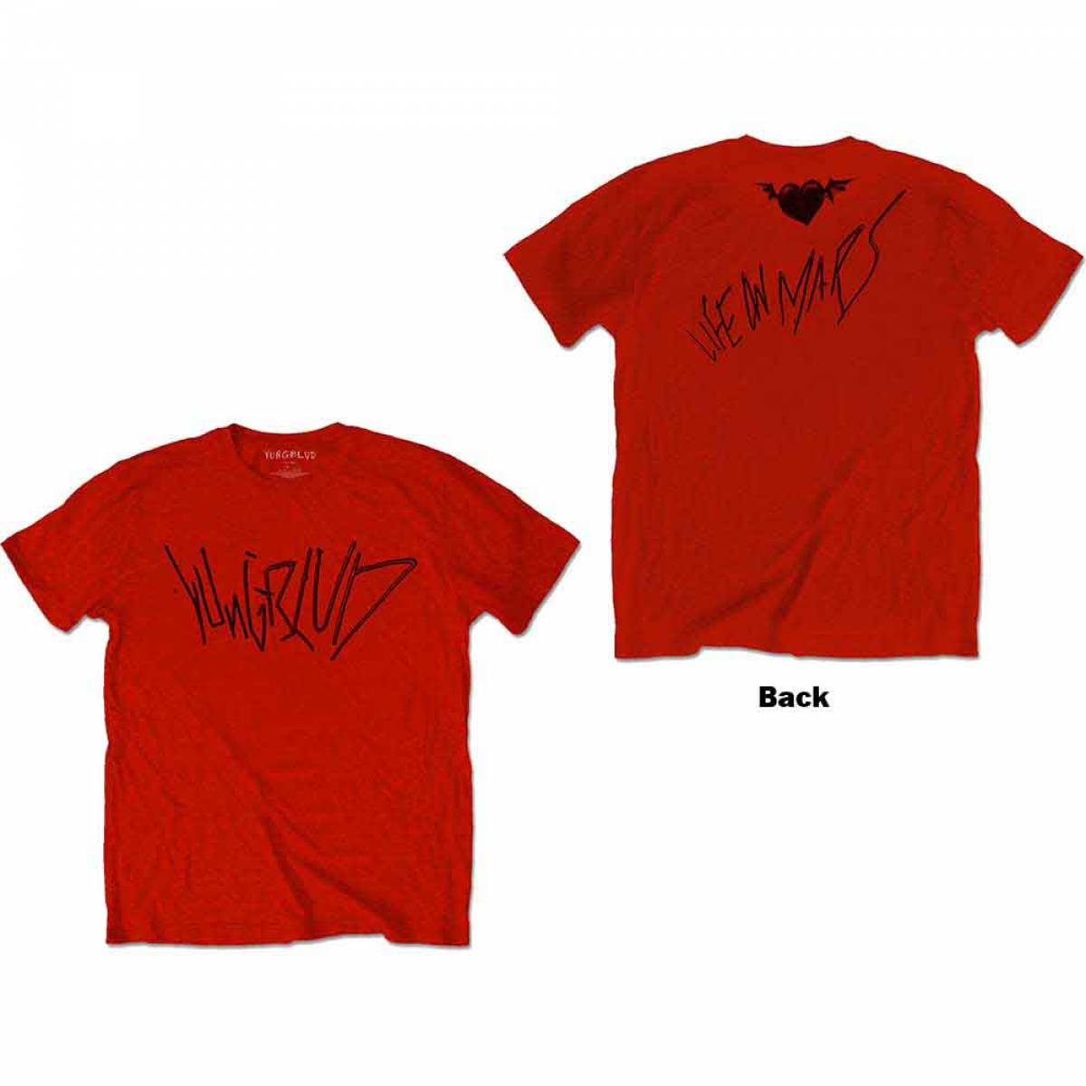 予約商品】YUNGBLUD バンドTシャツ ユニセックス: Life on Mars (Back Print) - RED / ロックファッション / バンドTシャツ のGEKIROCK CLOTHING 予約商品】YUNGBLUD バンドTシャツ ユニセックス: Life on Mars (Back Print) - RED / ロックファッション / バンドTシャツ のGEKIROCK CLOTHING