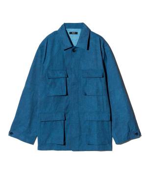 【予約商品】glamb(グラム)GB0125/SH07 : Minimal Military Shirt / ミニマルミリタリーシャツ - Blue