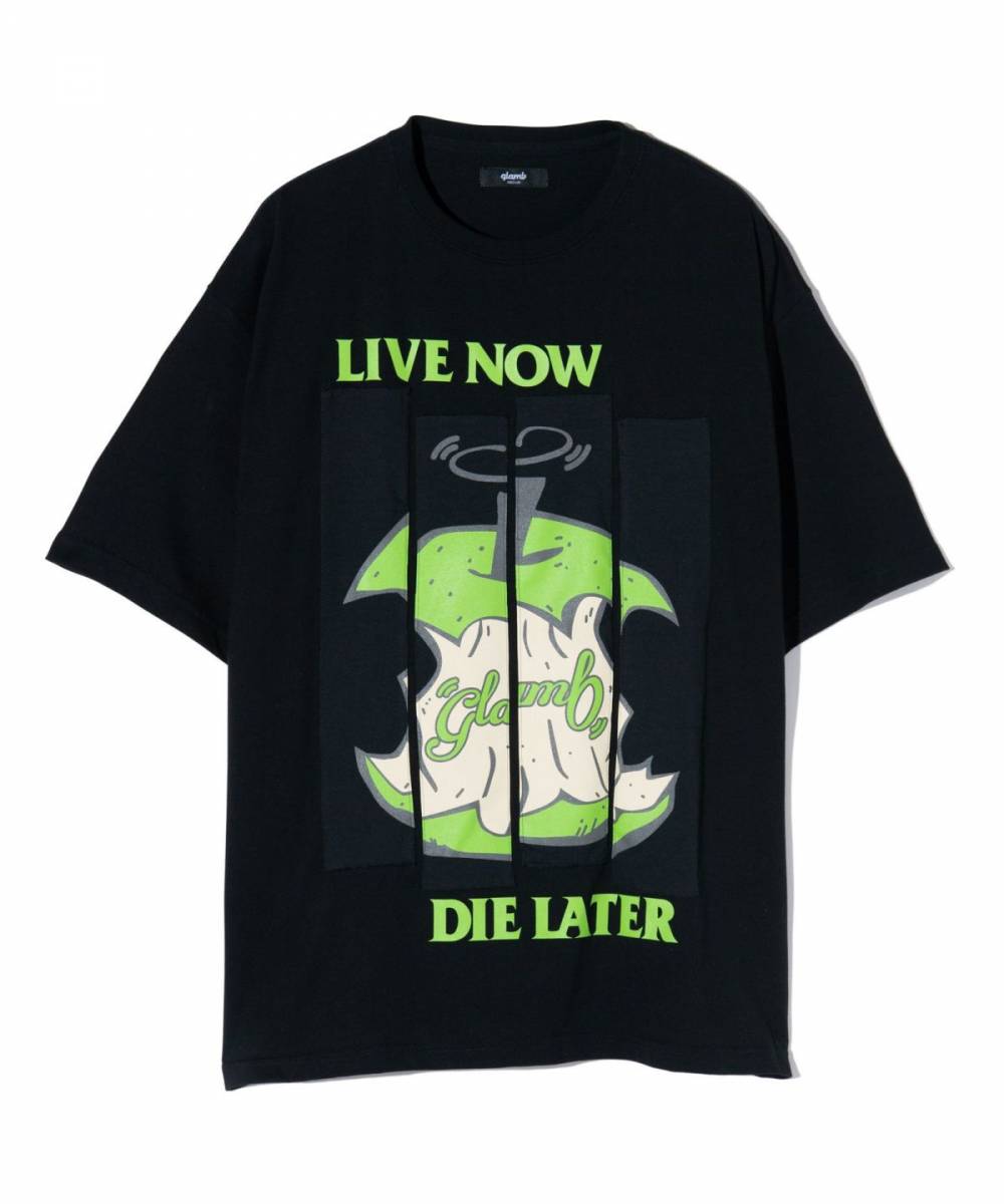 【予約商品】glamb(グラム) GB0424/CS04 : Apple Flag T-Shirt / アップルフラッグTシャツ - Black