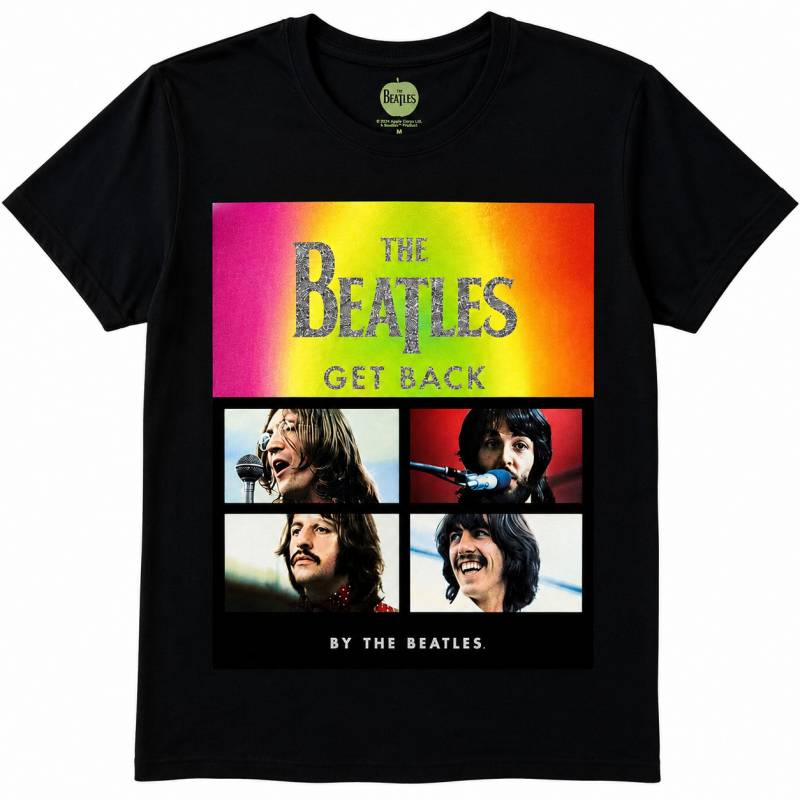 【予約商品】THE BEATLES バンドTシャツ ユニセックス: Album Faces Gradient Silver Printing (Black) (Embellished)