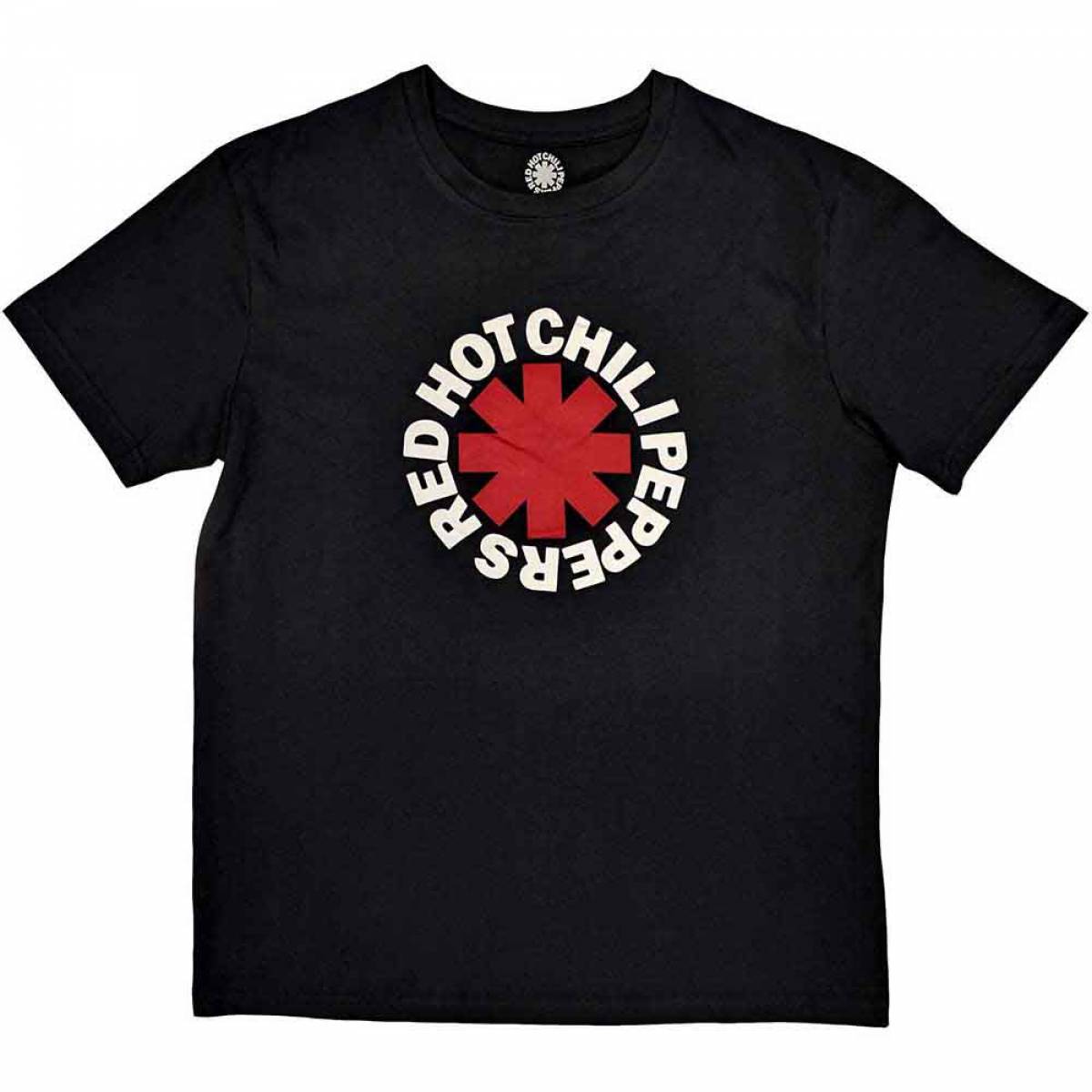 【予約商品】RED HOT CHILI PEPPERS バンドTシャツ ユニセックス: Classic Asterisk (Black) - BLACK