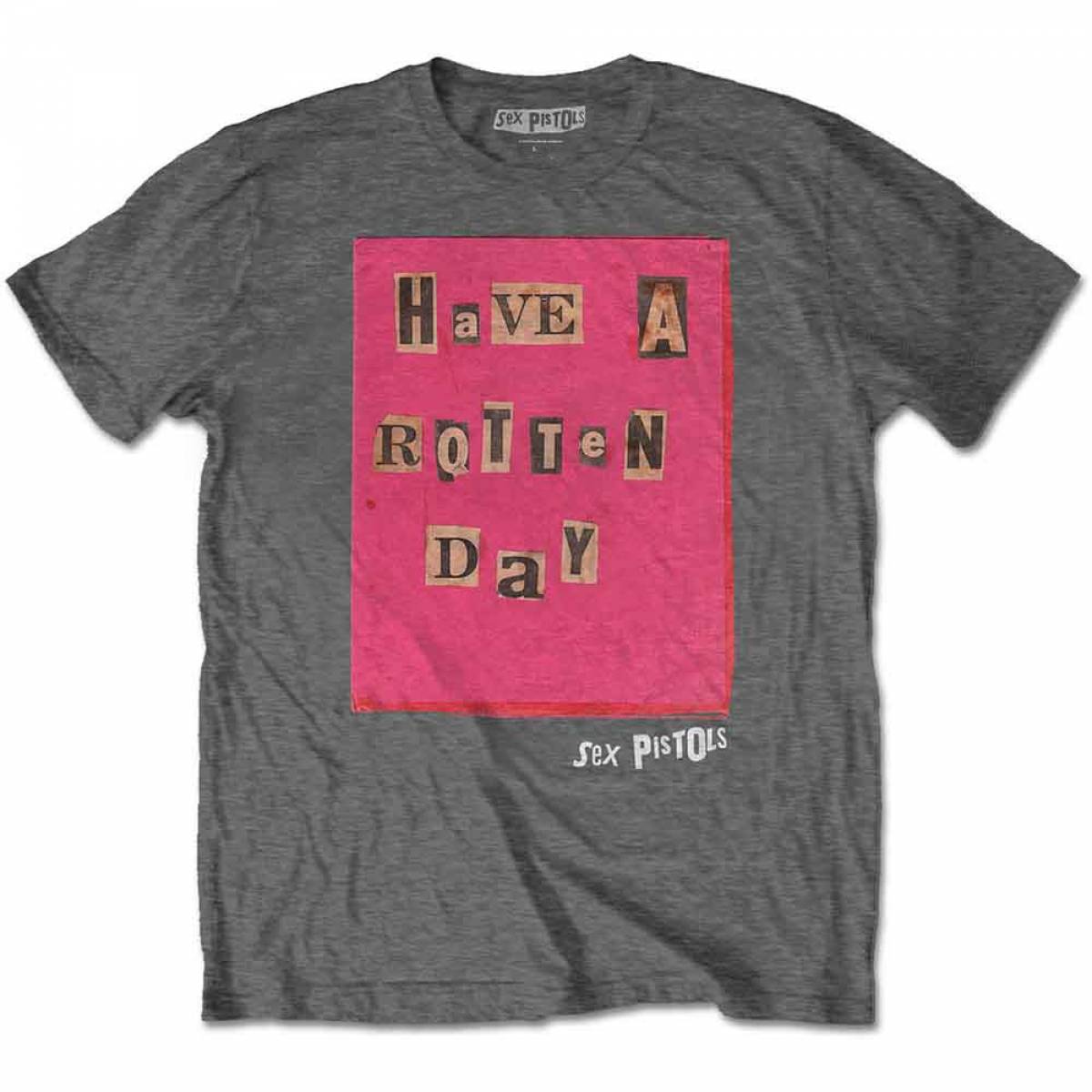 【予約商品】THE SEX PISTOLS バンドTシャツ ユニセックス: Rotten Day (Charcoal Grey) - CHARCOAL GREY