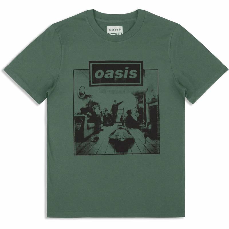 【予約商品】OASIS バンドTシャツ ユニセックス: Definitely Maybe Frame (Green) (Ex-Tour)