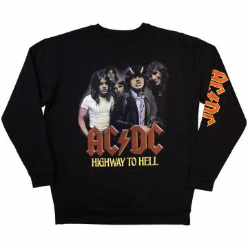 【予約商品】AC/DC Unisex Sweatshirt: H2H Band (Black) (Sleeve Print) - BLACK