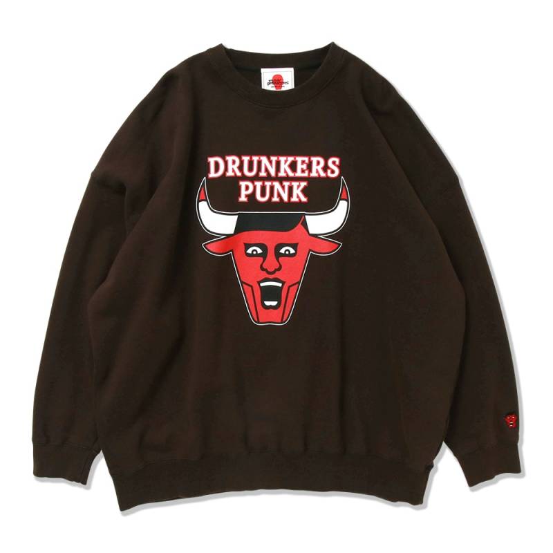 【予約商品】PUNK DRUNKERS (パンク・ドランカーズ) あいつブルBIGトレーナー - BLACK