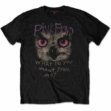【予約商品】PINK FLOYD バンドTシャツ ユニセックス: Owl - WDYWFM? (Black) - BLACK
