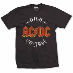 【予約商品】AC/DC バンドTシャツ ユニセックス: High Voltage (Black) - BLACK