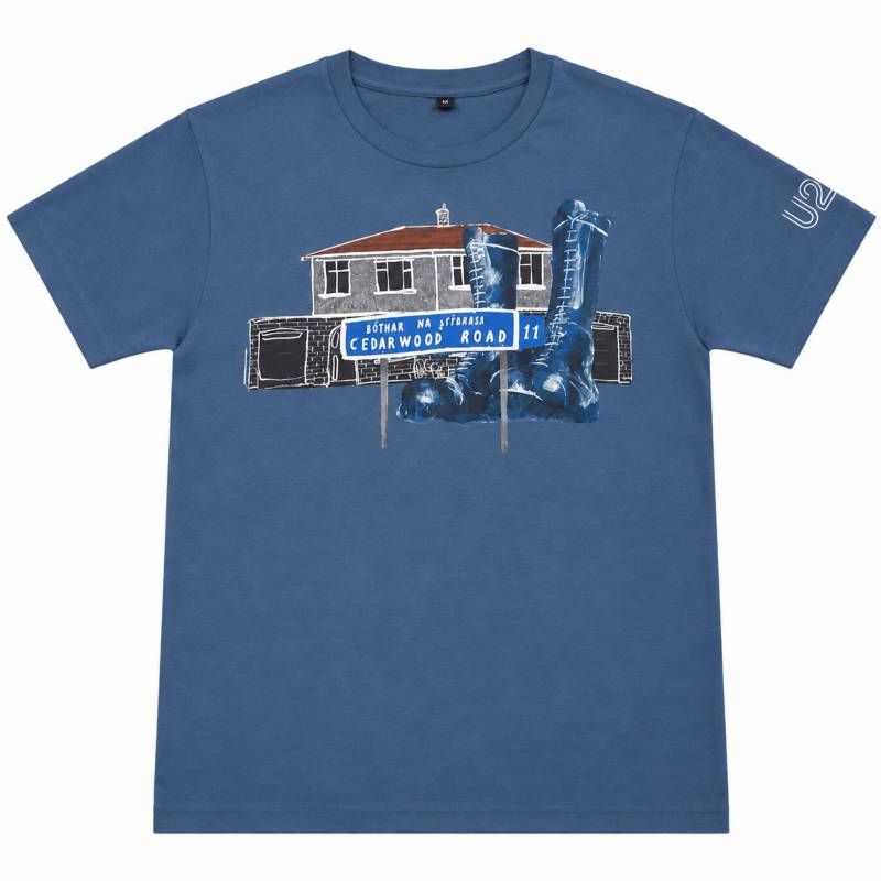 【予約商品】U2 バンドTシャツ ユニセックス: Cedar Wood Road (Denim Blue) (Ex-Tour)