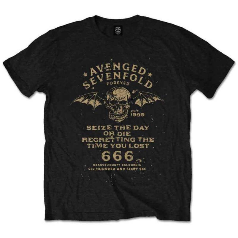 【予約商品】AVENGED SEVENFOLD バンドTシャツ ユニセックス: Seize the Day (Black)