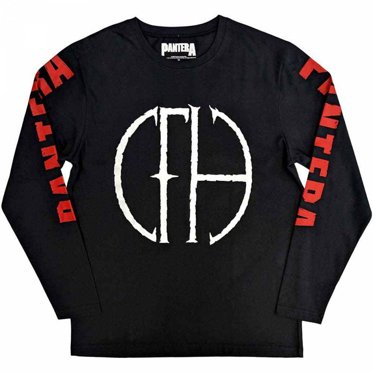 【予約商品】PANTERA Unisex Long Sleeve Tシャツ: Frayed Logo (Sleeve Print)