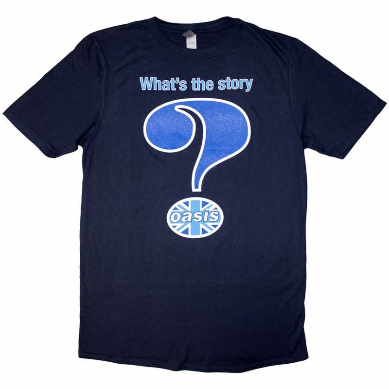 【予約商品】OASIS バンドTシャツ ユニセックス: Question Mark (Navy Blue)
