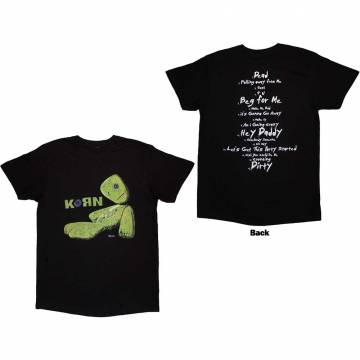 【予約商品】KORN バンドTシャツ ユニセックス: Issues Tracklist (Black) (Back Print) - BLACK