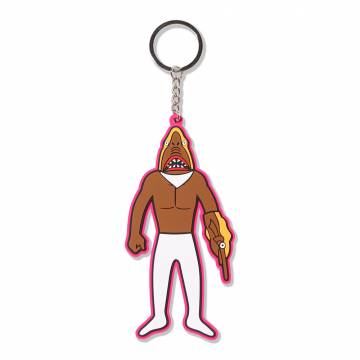 【予約商品】PUNK DRUNKERS (パンクドランカーズ)PDSラバーキーホルダー / 鮫人 - BROWN