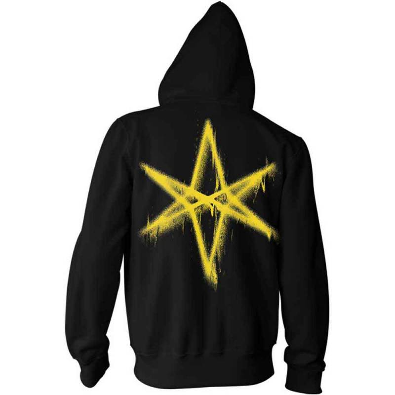 【予約商品】BRING ME THE HORIZON Unisex Pullover Hoodie: Spray Hex (Black) (Back Print) - BLACK
