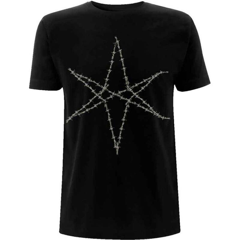 【予約商品】BRING ME THE HORIZON バンドTシャツ ユニセックス: Barbed Wire (Black) (Back Print) - BLACK