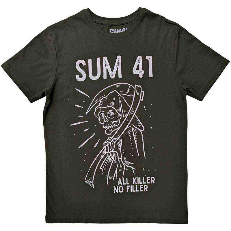 【予約商品】Sum 41 バンドTシャツ ユニセックス: Reaper (Green)