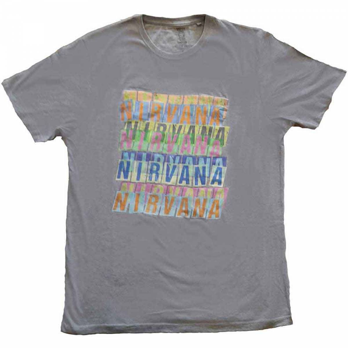 【予約商品】NIRVANA バンドTシャツ ユニセックス: Repeat (Grey) - GREY
