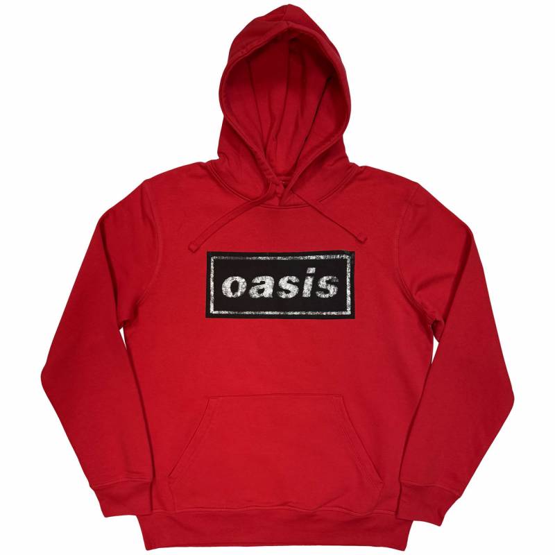【予約商品】OASIS Unisex Pullover Hoodie: Stencil Logo (Red) (Ex-Tour)