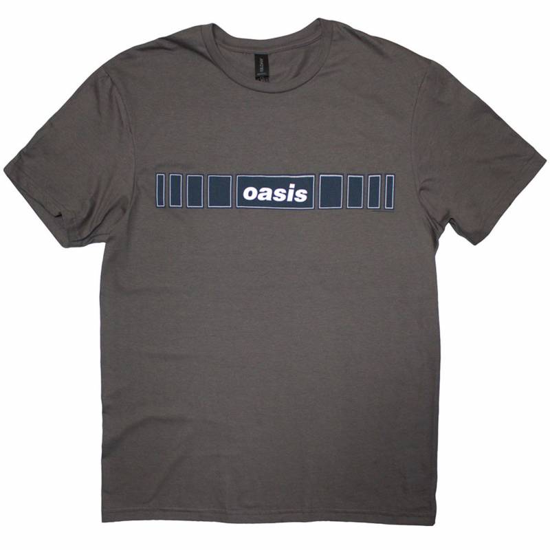 【予約商品】OASIS バンドTシャツ ユニセックス: Horizontal Bars Logo (Charcoal Grey)