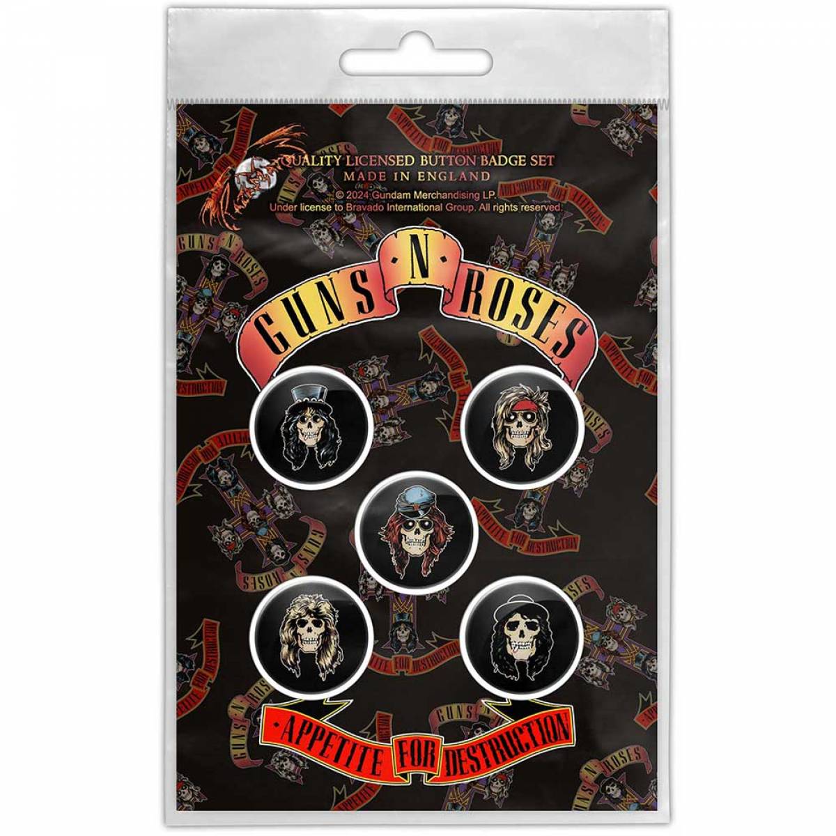 【予約商品】GUNS N' ROSES Button Badge Pack: Appetite For Destruction