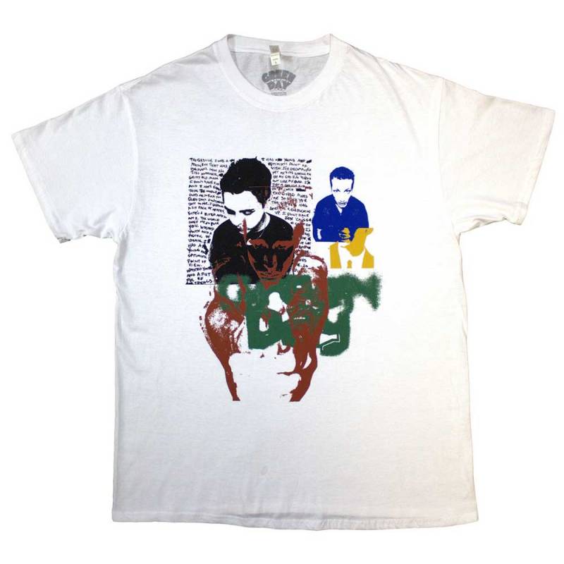 【予約商品】GREEN DAY バンドTシャツ ユニセックス: Spray Paint (White) - WHITE