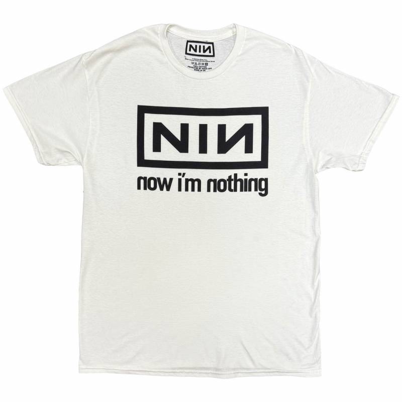 NINE INCH NAILS バンドTシャツ ユニセックス: Now I'm Nothing (White)