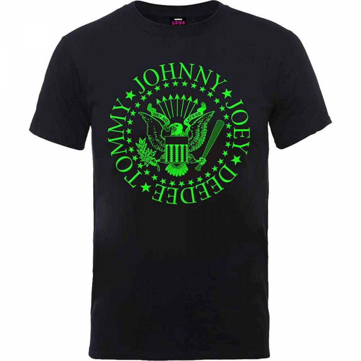 【予約商品】RAMONES バンドTシャツ ユニセックス: Green Seal (Black) (Small) - BLACK