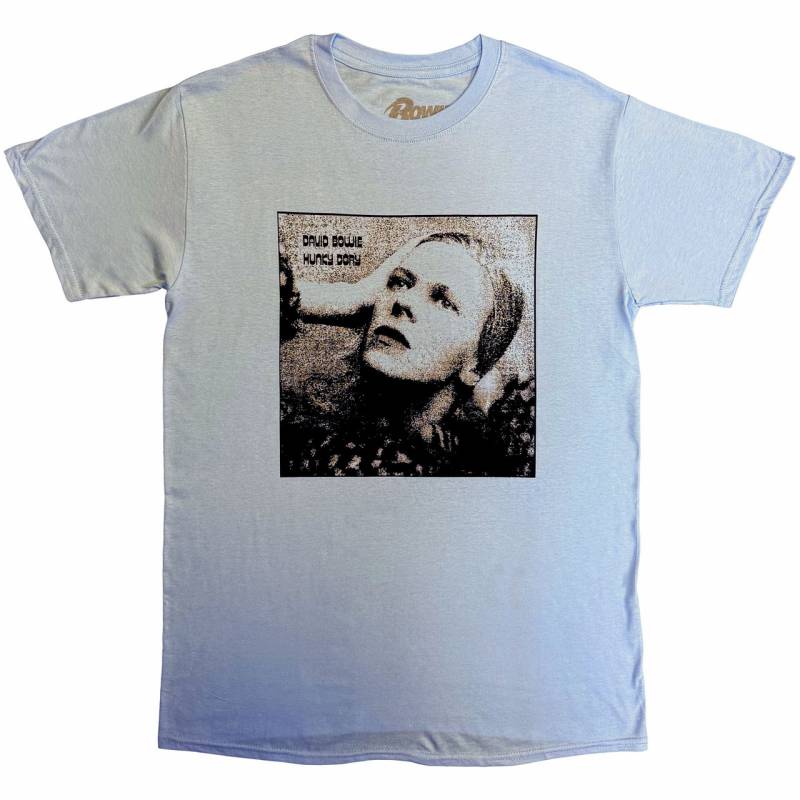【予約商品】DAVID BOWIE バンドTシャツ ユニセックス: Hunky Dory Mono (Light Blue)