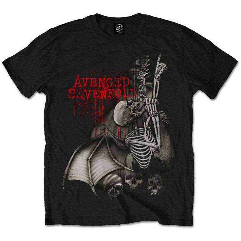 【予約商品】AVENGED SEVENFOLD バンドTシャツ ユニセックス: Spine Climber (Black)