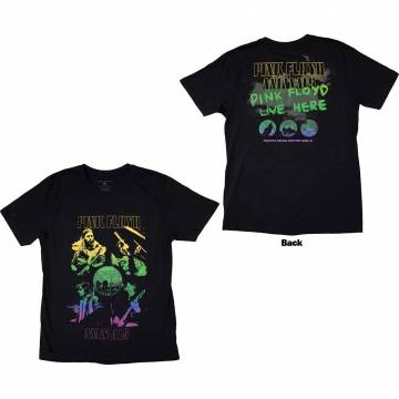 【予約商品】PINK FLOYD バンドTシャツ ユニセックス: Animals Rainbow Photo (Black) (Back Print) - BLACK