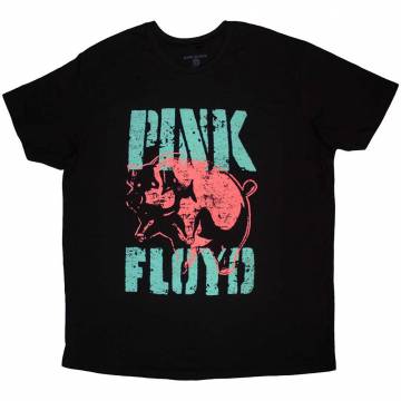 【予約商品】PINK FLOYD バンドTシャツ ユニセックス: Big Pig (Black) - BLACK