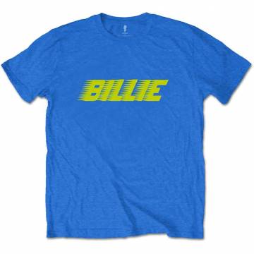 【予約商品】BILLIE EILISH バンドTシャツ ユニセックス: Racer Logo (Mid Blue) - MID BLUE